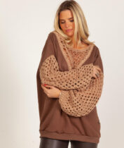 Moletom Giulia Oversized Marrom