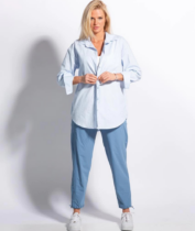 Camisa Oversized Azul-Bebê
